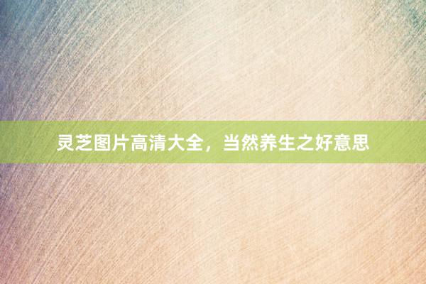 灵芝图片高清大全，当然养生之好意思